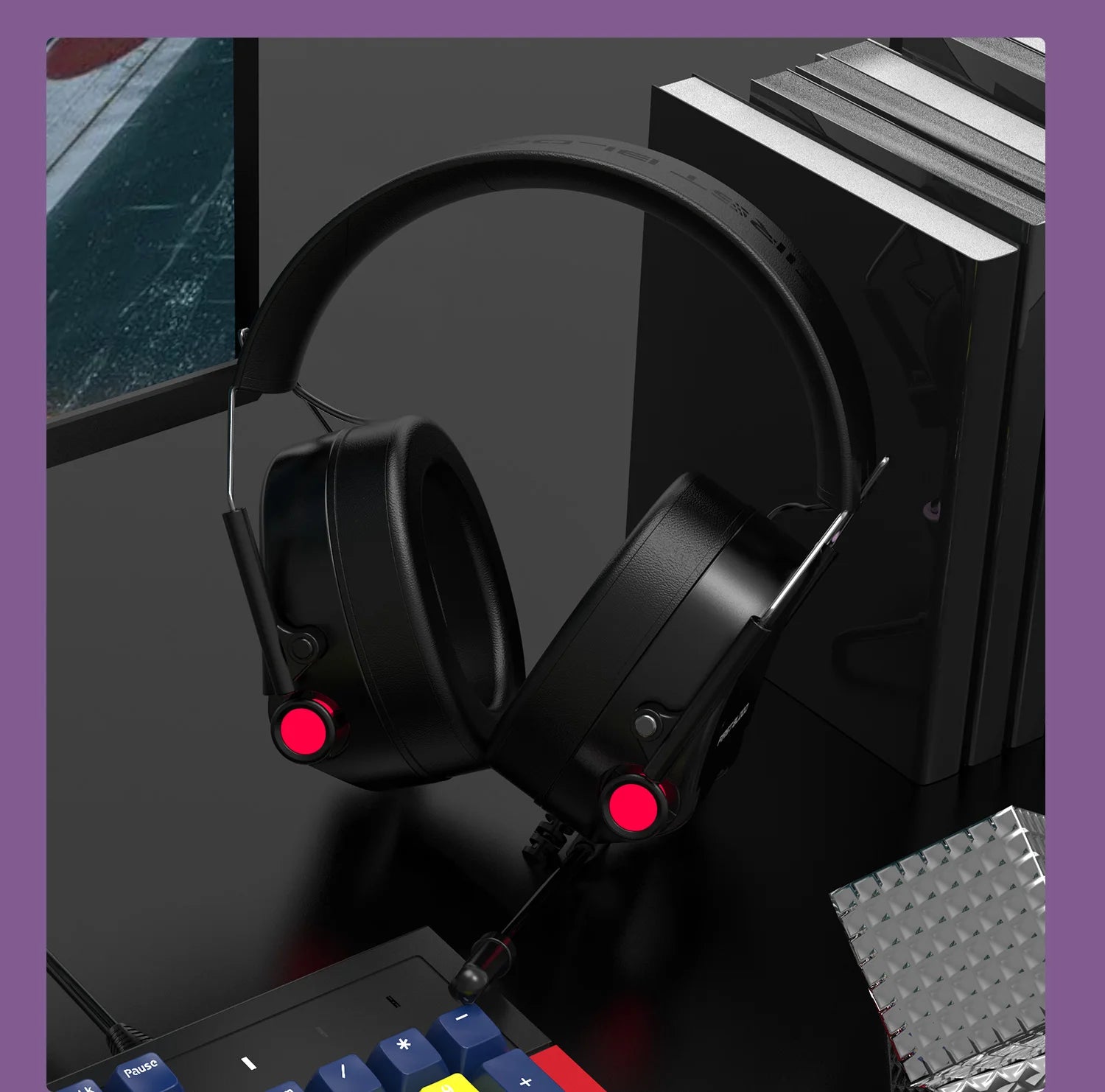AJAZZ H10-Wired e-sports headset advanced passive noise cancellation, 7.1 surround sound, ultra-clear foldable headset-RGB H10 black United States Sdd08a241223f43a8be8432c81a386ff2w Amrit Store