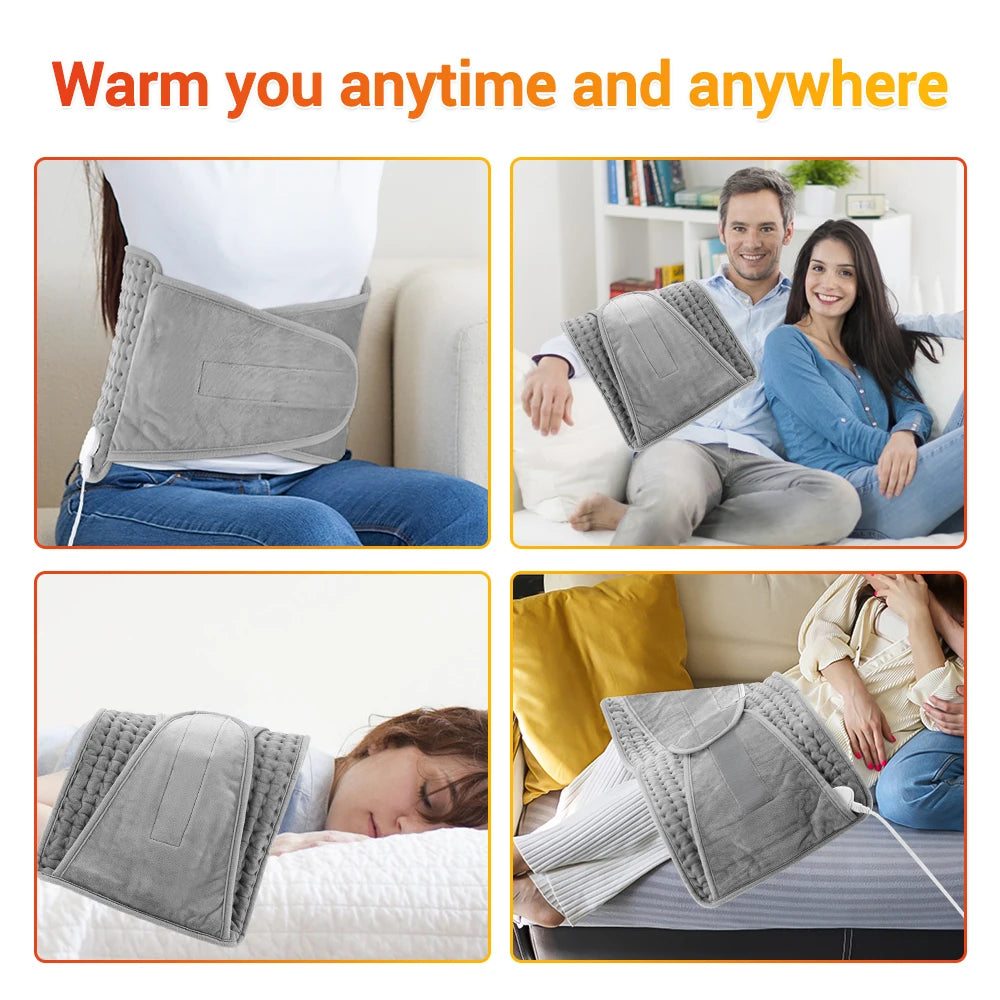 Electric Heating Waist Pad Adjustable Temperature Massage Waist Warm&Hot Compress For Abdomen Uterus Thermal Lumbar Support Belt Sdd228c646c664b6ea516a2c08b937cf5u Red, White and Blue Products Store
