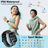 Smart Watch, 1.91" Smartwatch (Answer/Make Call), IP68 Waterproof Fitness Tracker, 110+ Sport Modes, Heart Rate and Sleep Monit Se5709f0a3fb64422a00e7cc21961dfbfQ Red, White and Blue Products Store