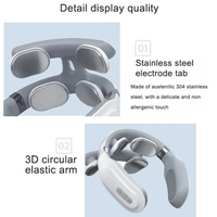 Four heads Adjustable USB Charging Neck Massager Heating Function Breathing Light For Neck Pain Relief And Relaxation Se7e85a6d7ba44ce4a855a48b2307118d9 Red, White and Blue Products Store
