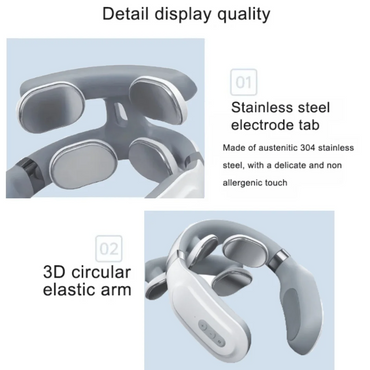 Four heads Adjustable USB Charging Neck Massager Heating Function Breathing Light For Neck Pain Relief And Relaxation Se7e85a6d7ba44ce4a855a48b2307118d9 Red, White and Blue Products Store