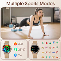 Women's Smart Watch, 1.2-inch (approximately 3.2cm) Fitness Tracker Watch With Wireless Calling And Multiple Sports Modes Sf467f7261e324f6abfe74c1e74e7e3afG Red, White and Blue Products Store