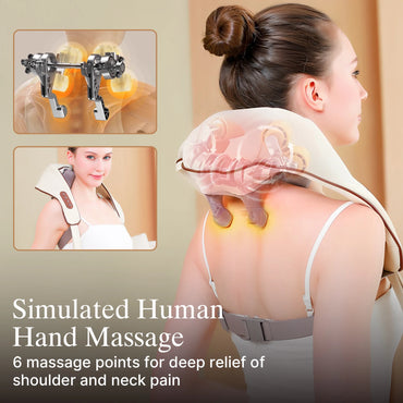 Massager - Neck and Shoulder Massager, Cordless Lymphatic Neck Massager with Heat for Pain Relief Deep Tissue, Portable Recharge Sf57490131ece4463b934ae41413e79f04 Red, White and Blue Products Store