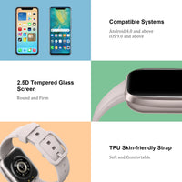 Smart Watch, Fitness Tracker Watch for Men Women, 1.69'' Touch Smartwatch Fitness Watch with Pedometer/Sleep Monitor. Sf63ffb6409164ef39f0ca031e8c8abaeC Red, White and Blue Products Store